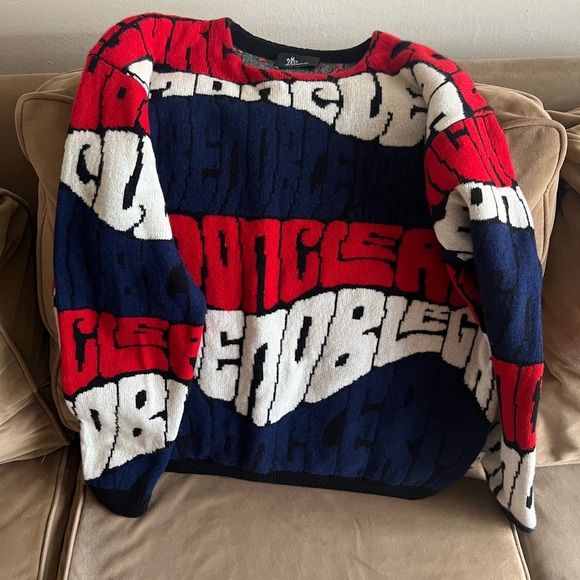 Moncler crewneck Red and Blue Sweater men small - Picture 4 of 7